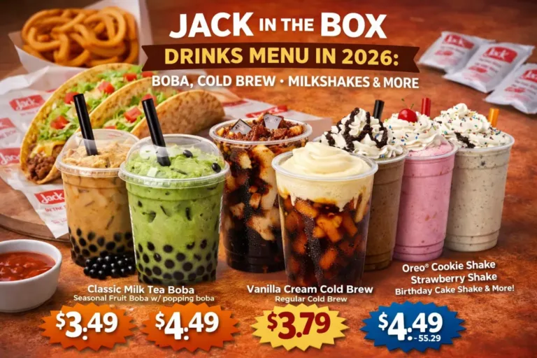 Jack in the Box Drinks Menu 2026: Boba, Cold Brew, Milkshakes & Prices