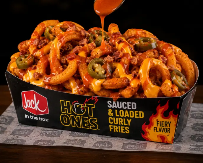 Jack in the Box Hot Ones Sauced and Loaded Curly Fries