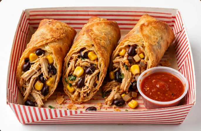 Jack in the Box Classic Mini Chimi Bang Bangs 3pc with taco sauce 2024 promotional item
